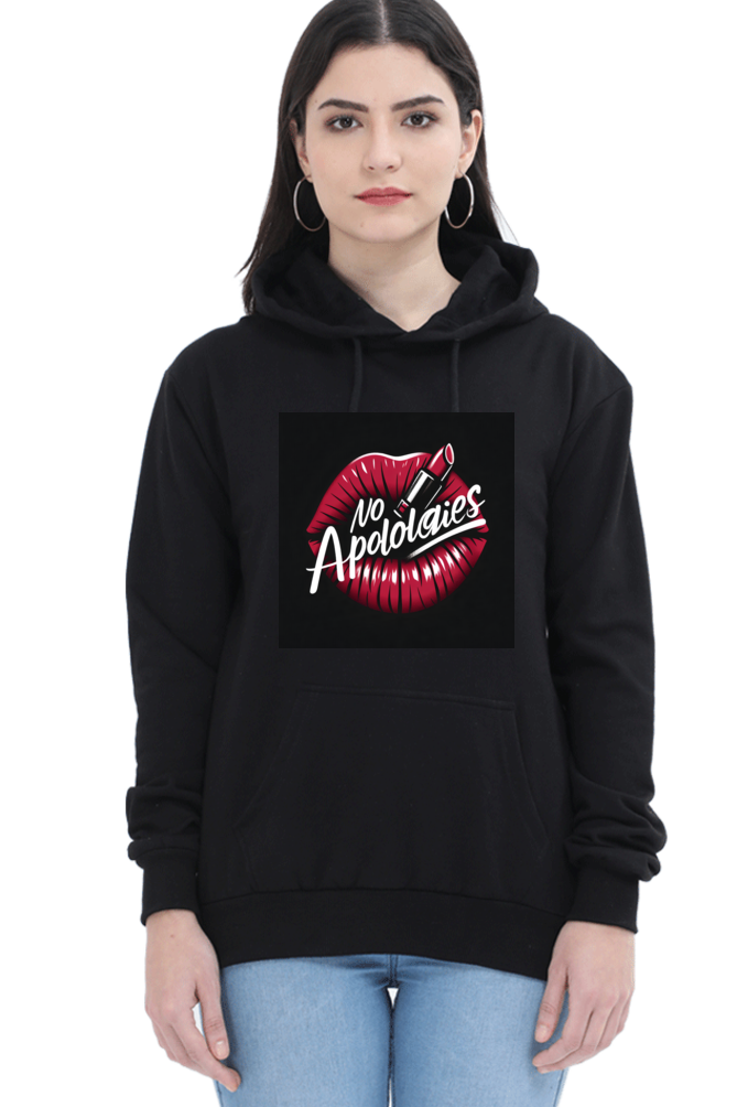 Sudadera con capucha con actitud sin disculpas